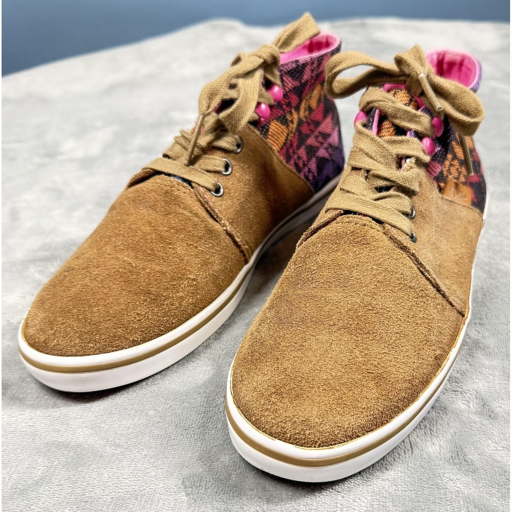 Vans Shoes Womens Size 8 Brown Aztec Tribal Mid Top Lace Up Sneakers VN-0SDV8SO